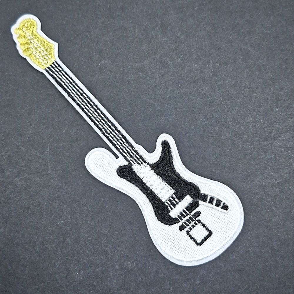 Guitar iron on patch diy sew on wearable art